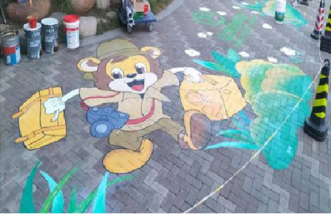 新平夏季画地面彩绘会遇到的问题