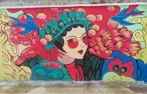 新平墙体彩绘-网红墙