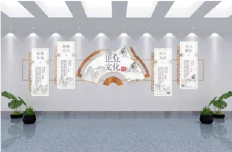 新平企业文化墙设计的核心要素。