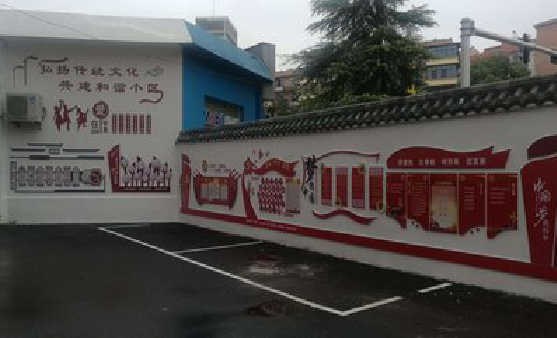 新平社区文化墙的创意设计。