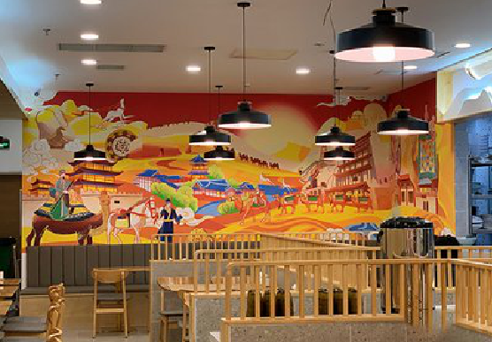 新平商业空间彩绘介绍。