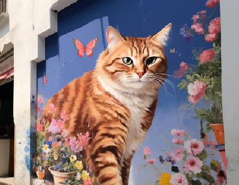 新平自己绘制有个性的手绘墙