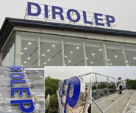 新平楼顶发光字安装的注意事项。